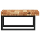 vidaXL acél és tömör akácfa falra szerelhető mosdópolc