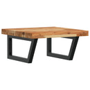 vidaXL acél és tömör akácfa falra szerelhető mosdópolc