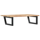 vidaXL acél és tömör akácfa falra szerelhető mosdópolc