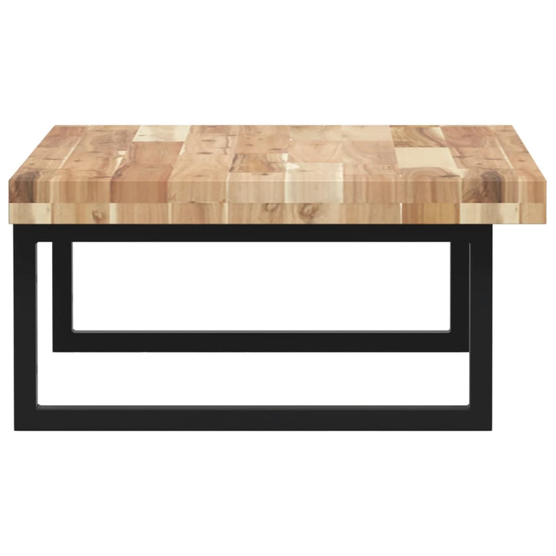 vidaXL acél és tömör akácfa falra szerelhető mosdópolc