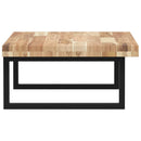 vidaXL acél és tömör akácfa falra szerelhető mosdópolc