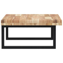 vidaXL acél és tömör akácfa falra szerelhető mosdópolc