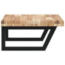 vidaXL acél és tömör akácfa falra szerelhető mosdópolc