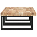 vidaXL acél és tömör akácfa falra szerelhető mosdópolc