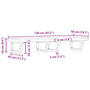 vidaXL acél és tömör akácfa falra szerelhető mosdópolc