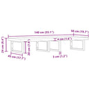 vidaXL acél és tömör akácfa falra szerelhető mosdópolc