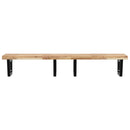 vidaXL acél és tömör akácfa falra szerelhető mosdópolc