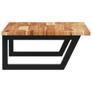 vidaXL acél és tömör akácfa falra szerelhető mosdópolc