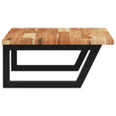 vidaXL acél és tömör akácfa falra szerelhető mosdópolc