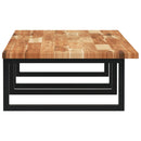 vidaXL acél és tömör akácfa falra szerelhető mosdópolc