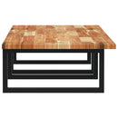 vidaXL acél és tömör akácfa falra szerelhető mosdópolc