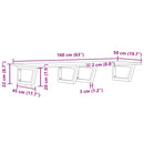 vidaXL acél és tömör akácfa falra szerelhető mosdópolc