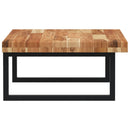 vidaXL acél és tömör akácfa falra szerelhető mosdópolc