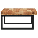 vidaXL acél és tömör akácfa falra szerelhető mosdópolc