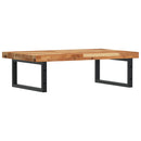 vidaXL acél és tömör akácfa falra szerelhető mosdópolc