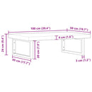 vidaXL acél és tömör akácfa falra szerelhető mosdópolc