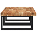 vidaXL acél és tömör akácfa falra szerelhető mosdópolc