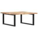 vidaXL acél és tömör akácfa falra szerelhető mosdópolc