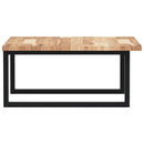 vidaXL acél és tömör akácfa falra szerelhető mosdópolc