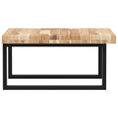 vidaXL acél és tömör akácfa falra szerelhető mosdópolc