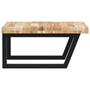 vidaXL acél és tömör akácfa falra szerelhető mosdópolc