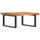 vidaXL acél és tömör akácfa falra szerelhető mosdópolc