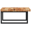 vidaXL acél és tömör akácfa falra szerelhető mosdópolc