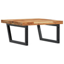 vidaXL acél és tömör akácfa falra szerelhető mosdópolc