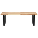 vidaXL acél és tömör akácfa falra szerelhető mosdópolc