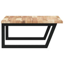 vidaXL acél és tömör akácfa falra szerelhető mosdópolc