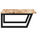 vidaXL acél és tömör akácfa falra szerelhető mosdópolc