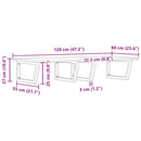 vidaXL acél és tömör akácfa falra szerelhető mosdópolc