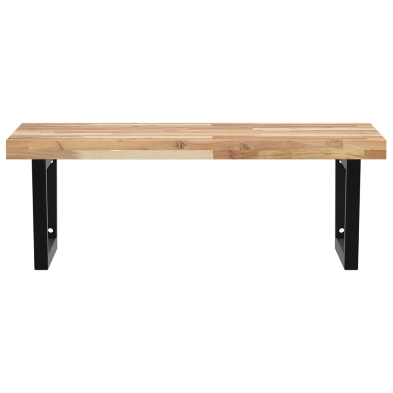 vidaXL acél és tömör akácfa falra szerelhető mosdópolc