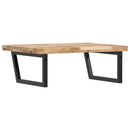 vidaXL acél és tömör akácfa falra szerelhető mosdópolc