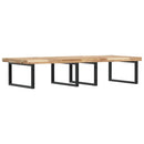 vidaXL acél és tömör akácfa falra szerelhető mosdópolc