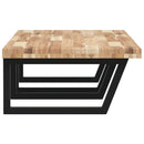 vidaXL acél és tömör akácfa falra szerelhető mosdópolc