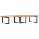 vidaXL acél és tömör akácfa falra szerelhető mosdópolc