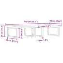 vidaXL acél és tömör akácfa falra szerelhető mosdópolc