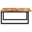 vidaXL acél és tömör akácfa falra szerelhető mosdópolc