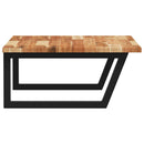 vidaXL acél és tömör akácfa falra szerelhető mosdópolc