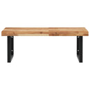 vidaXL acél és tömör akácfa falra szerelhető mosdópolc