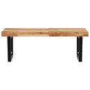 vidaXL acél és tömör akácfa falra szerelhető mosdópolc