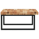 vidaXL acél és tömör akácfa falra szerelhető mosdópolc