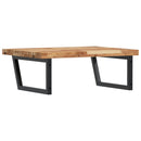 vidaXL acél és tömör akácfa falra szerelhető mosdópolc