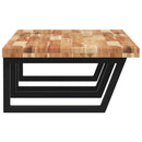 vidaXL acél és tömör akácfa falra szerelhető mosdópolc