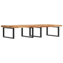 vidaXL acél és tömör akácfa falra szerelhető mosdópolc