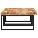 vidaXL acél és tömör akácfa falra szerelhető mosdópolc