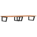 vidaXL acél és tömör bükkfa falra szerelhető mosdópolc