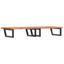 vidaXL acél és tömör bükkfa falra szerelhető mosdópolc