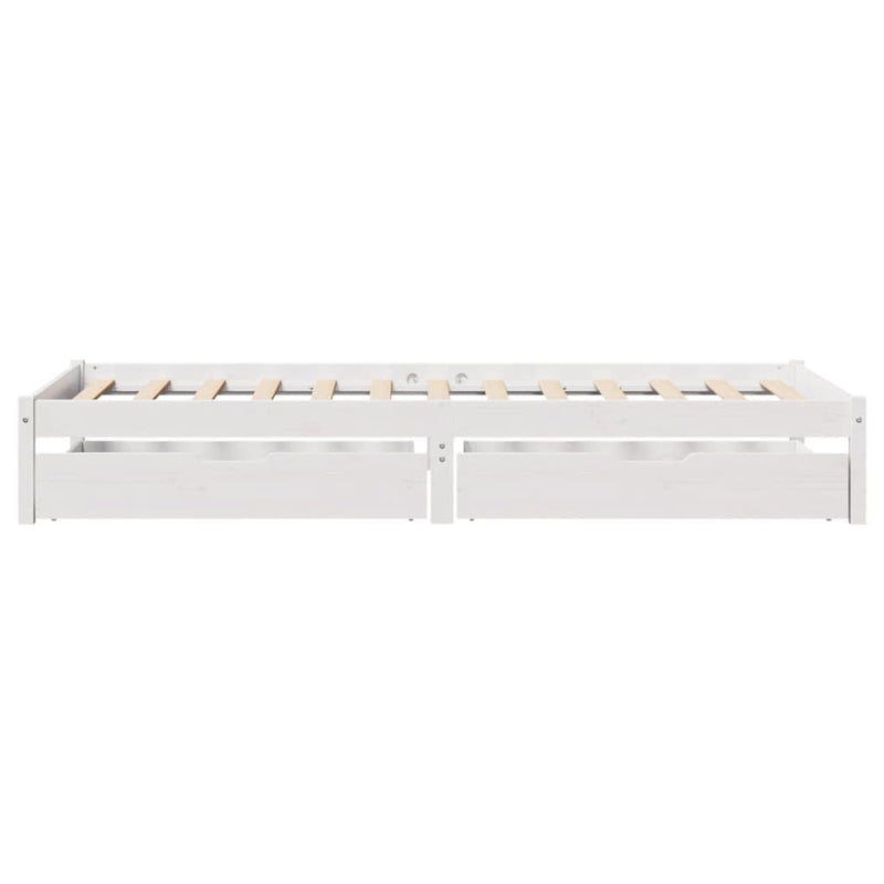 vidaXL fehér tömör fenyőfa ágykeret matrac nélkül 90 x 190 cm
